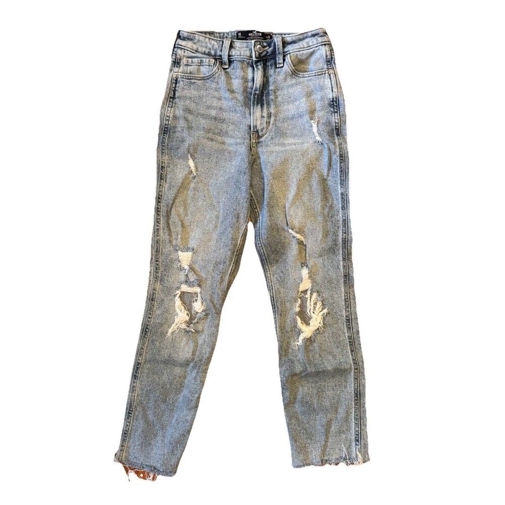 Hollister Ultra High Rise Mom Jeans vintage stretch‎ denim Size 1R or 25W 27L